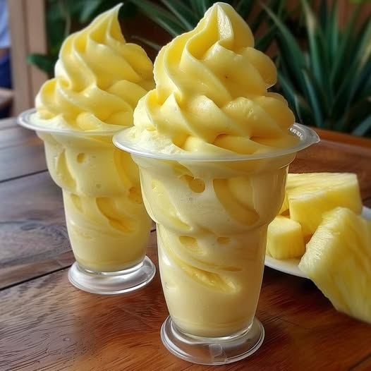 Domowe ananasowe lody bezalkoholowe