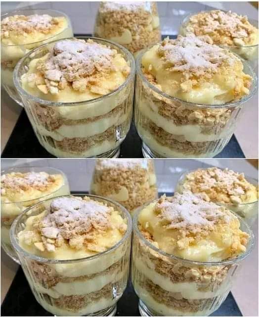 Kiedy jestem leniwy, zawsze przygotowuję ten deser. "Napoleon w szklance": wszystko, co musisz zrobić, to polizać palce. Zjedzone w 2 minuty 😍