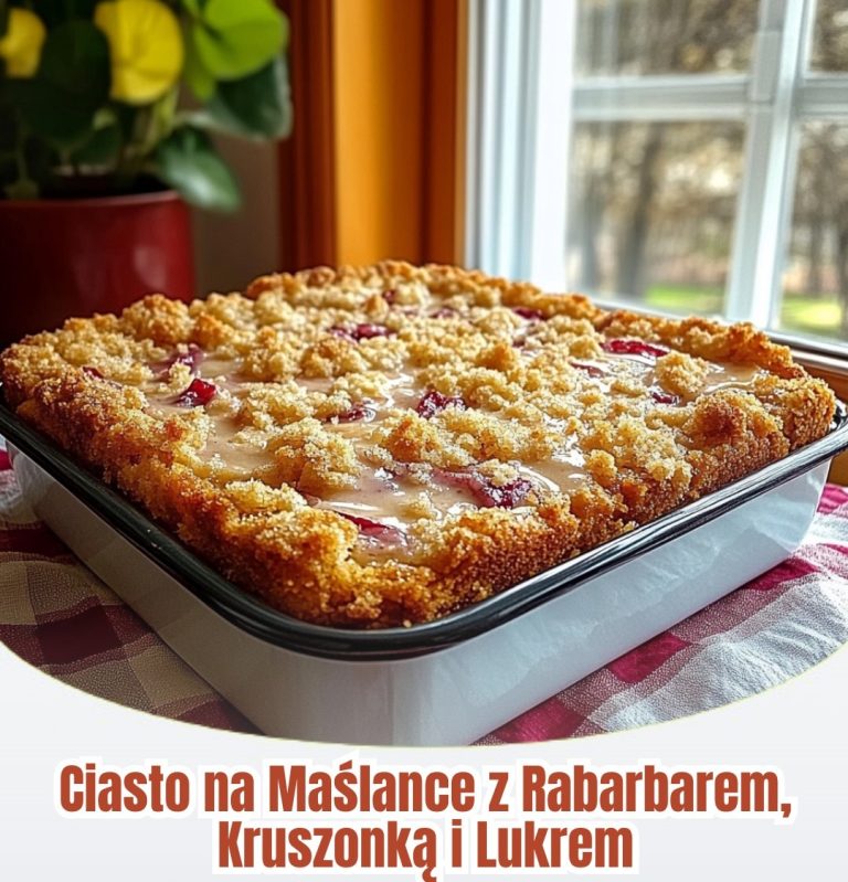 Ciasto z maślanki z brzoskwiniami i lukrem cytrynowym