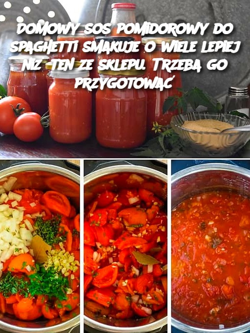 Domowy sos pomidorowy do spaghetti smakuje o wiele lepiej niż ten ze sklepu. Trzeba go przygotować