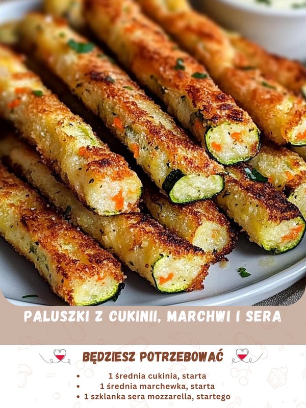 🥒 PALUSZKI Z CUKINII, MARCHWI I SERA 🧀🥕 Zdrowa przekąska pełna warzyw i białka!