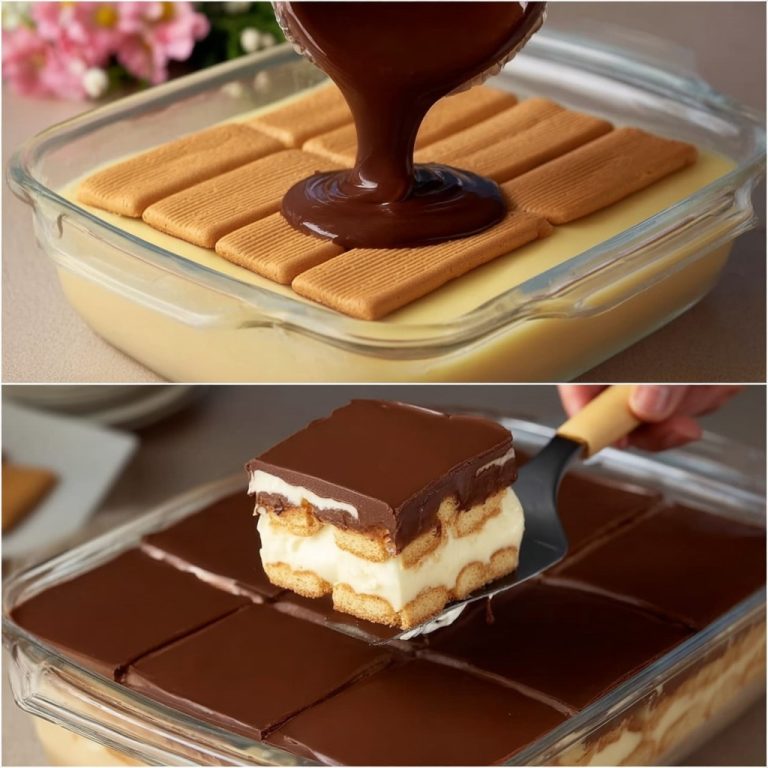 Zimne ciasto z herbatnikami Maria – klasyk od babci 😋🍰