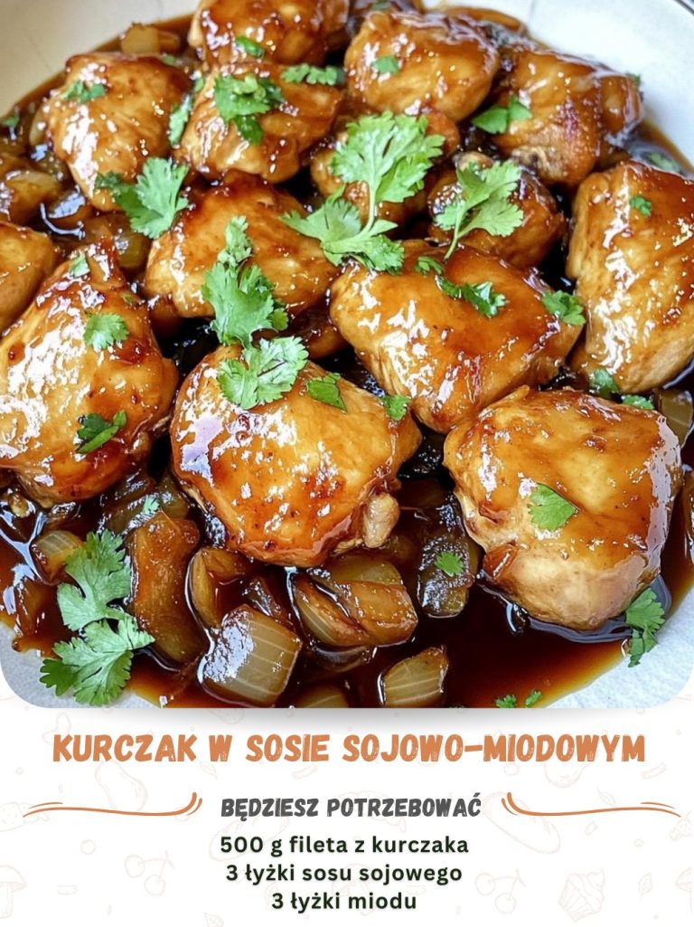 KURCZAK W SOSIE SOJOWO-MIODOWYM  To pyszne danie jest zdrową alternatywą na szybki obiad!