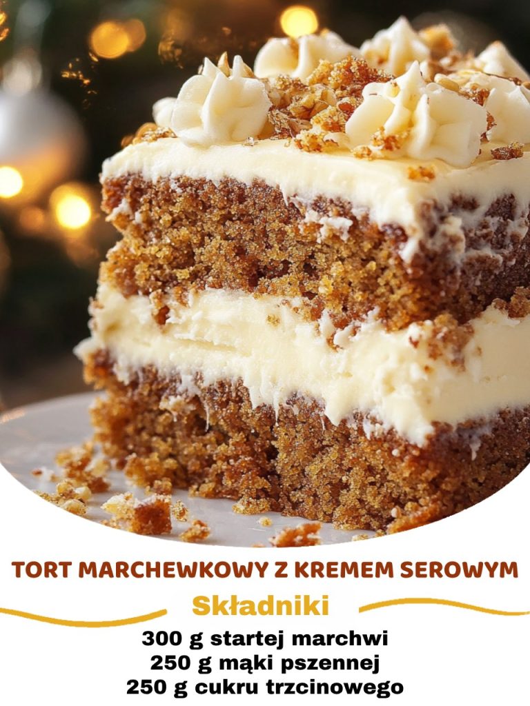 Świąteczny tort marchewkowy z kremem