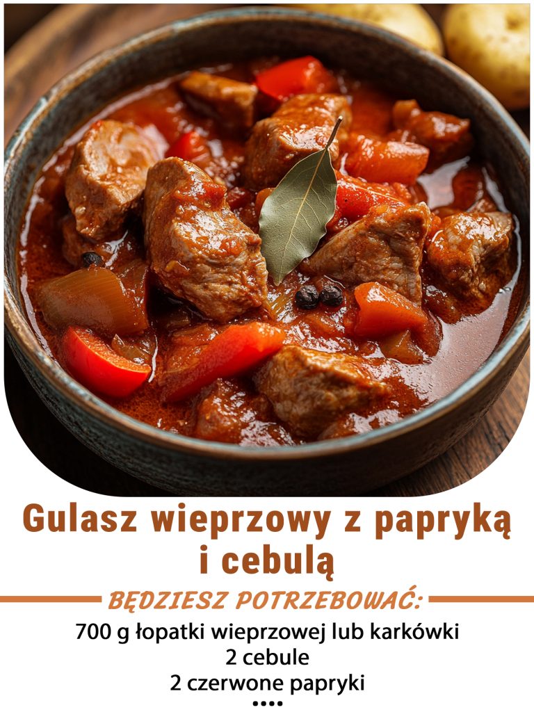 Gulasz wieprzowy z papryką i cebulą