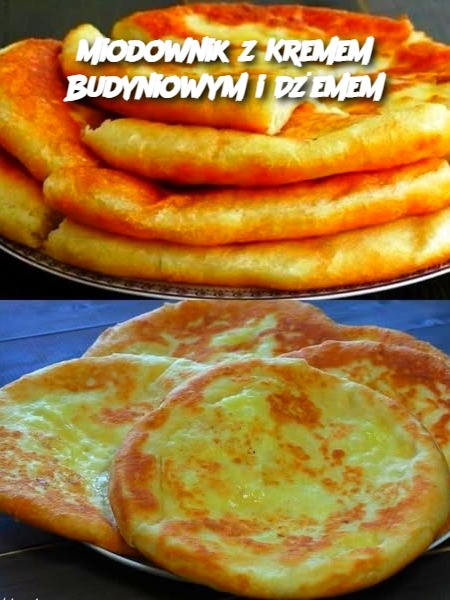 Miodownik z Kremem Budyniowym i Dżemem