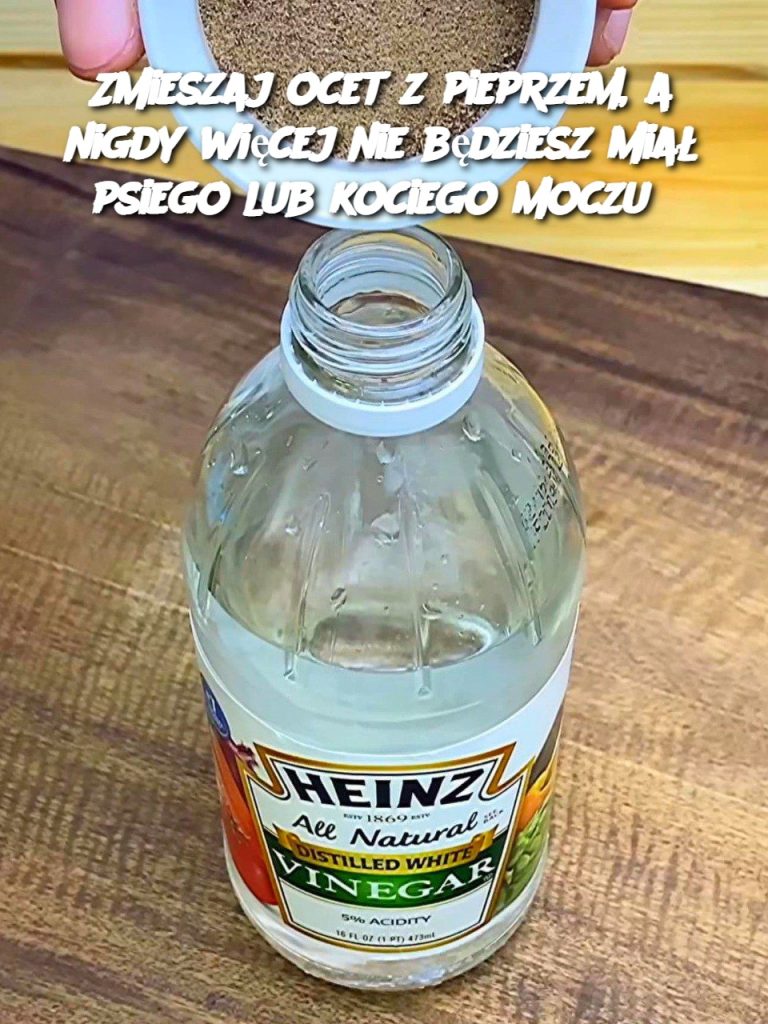 Zmieszaj ocet z pieprzem, a nigdy więcej nie będziesz miał psiego lub kociego moczu?