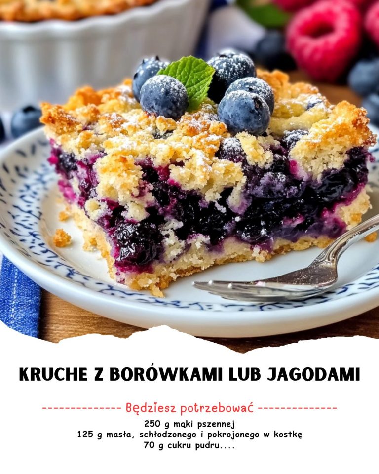 "Kruche z borówkami lub jagodami