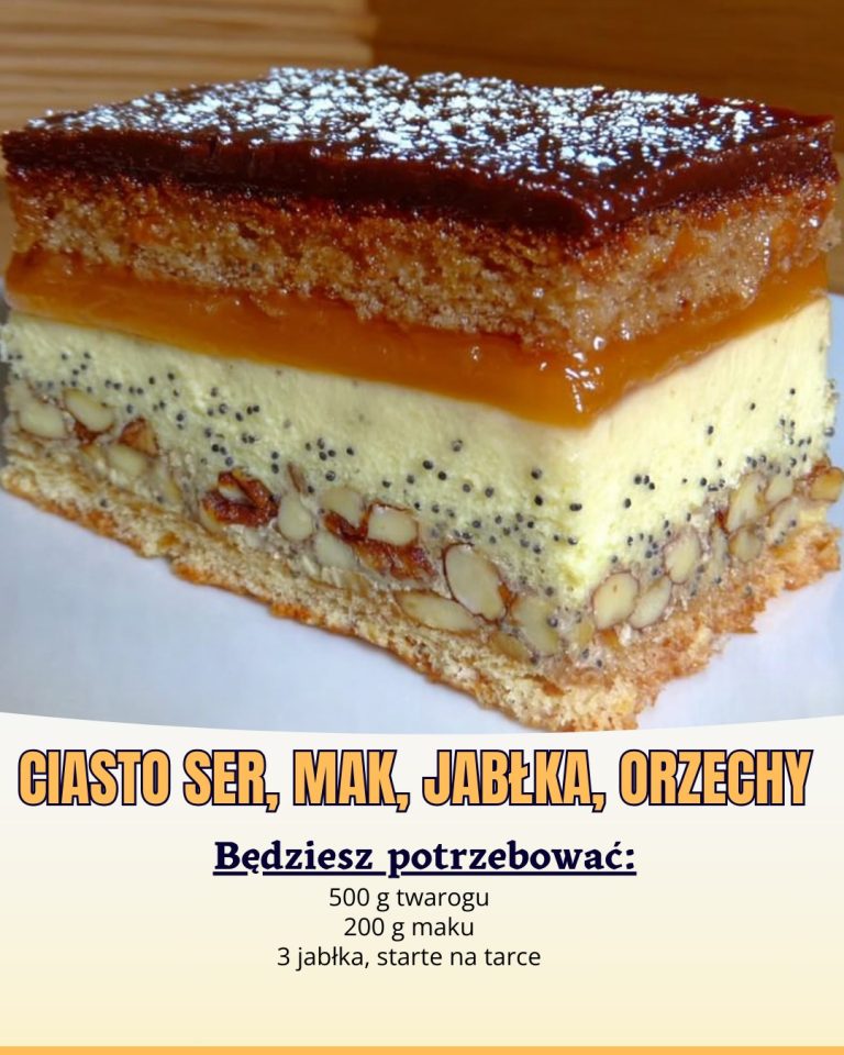 CIASTO SER, MAK, JABŁKA, ORZECHY –
