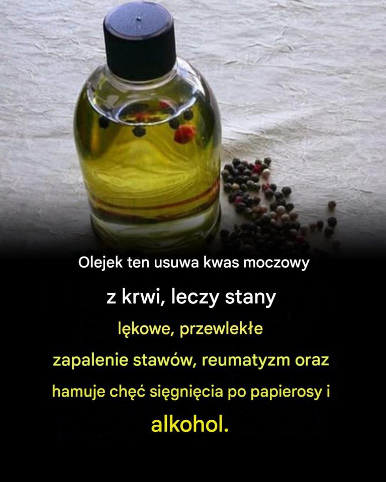 Olejek usuwający kwas moczowy z krwi, leczący lęk, przewlekłe zapalenie stawów i reumatyzm oraz powstrzymujący ochotę na papierosy i alkohol
