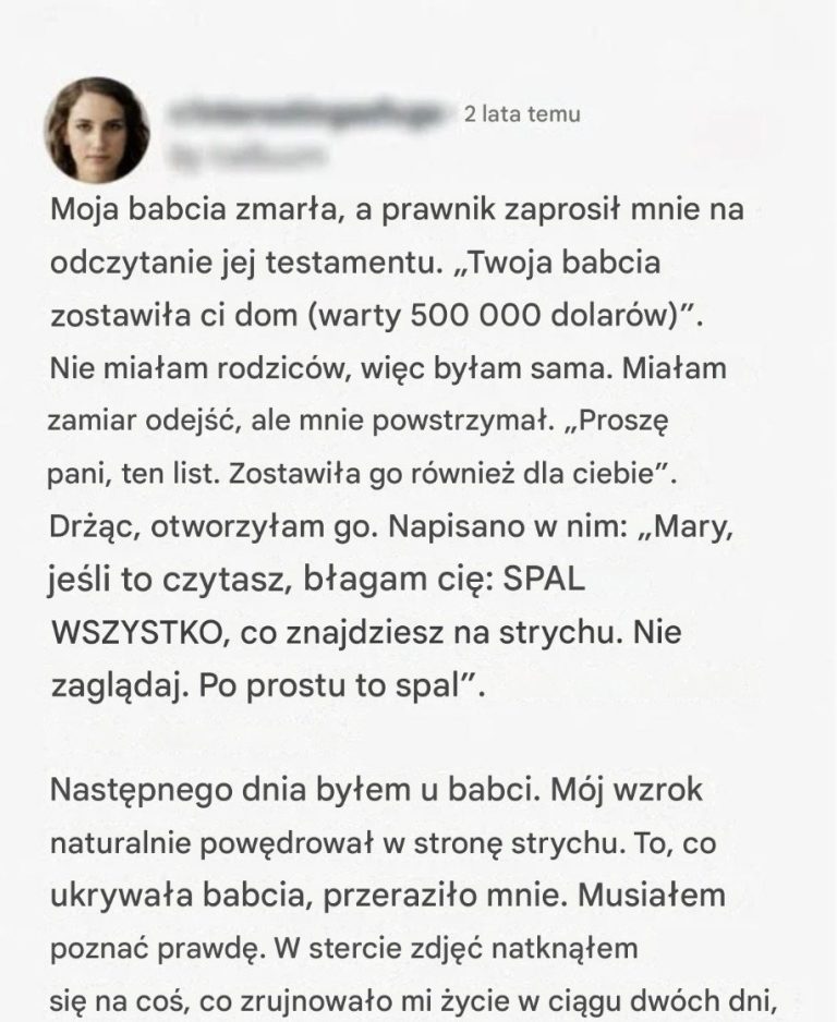 Zignorowałem ostrzeżenie zawarte w liście dotyczącym spadku — to, co znalazłem na strychu, uległo zmianie