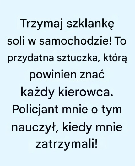 Wsyp szklankę soli do swojego samochodu. Oto dlaczego każdy kierowca powinien tego spróbować