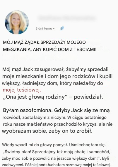 MÓJ MĄŻ ŻĄDAŁ SPRZEDAŻY MOJEGO MIESZKANIA!