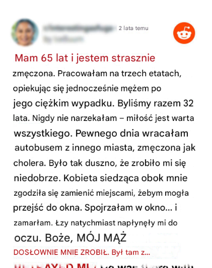 Kobieta od lat opiekuje się niepełnosprawnym mężem. Pewnego dnia przypadkowo widzi go grającego w golfa.