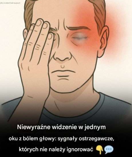Niewyraźne widzenie w jednym oku i ból głowy